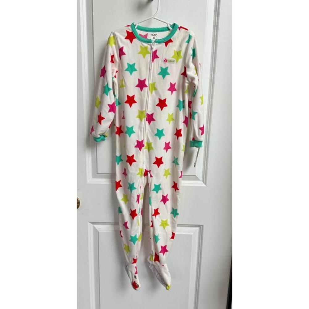 NWT 5T Carters Fleece Footed Pajamas